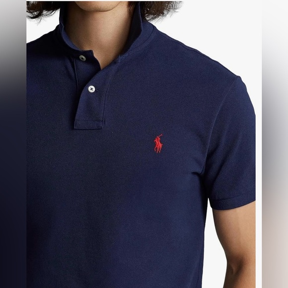 Polo by Ralph Lauren Men's Classic Navy Polo Shirt - Picture 3 of 8